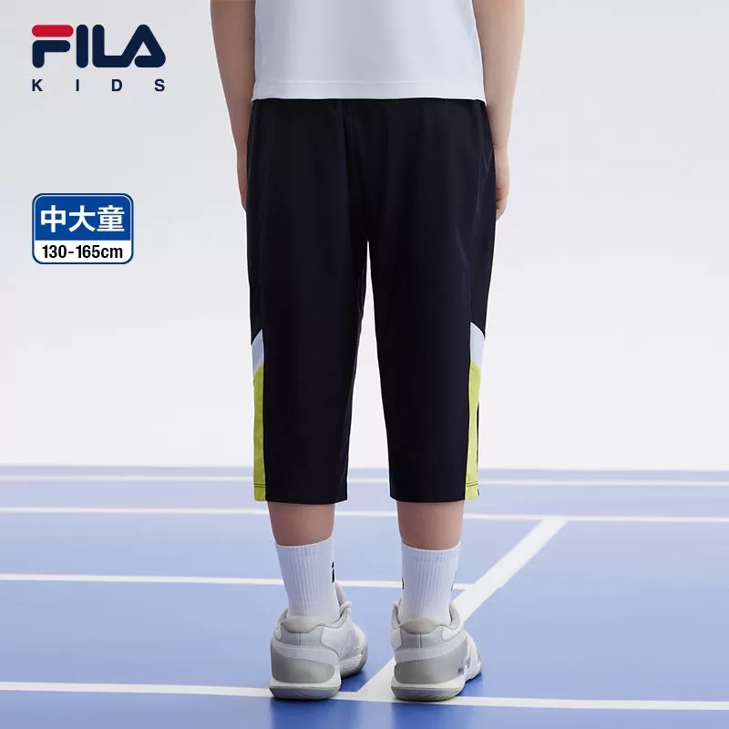 (130-170cm) FILA KIDS ART IN SPORTS PERFORMANCE TENNIS Boy's Knit Pants in Navy