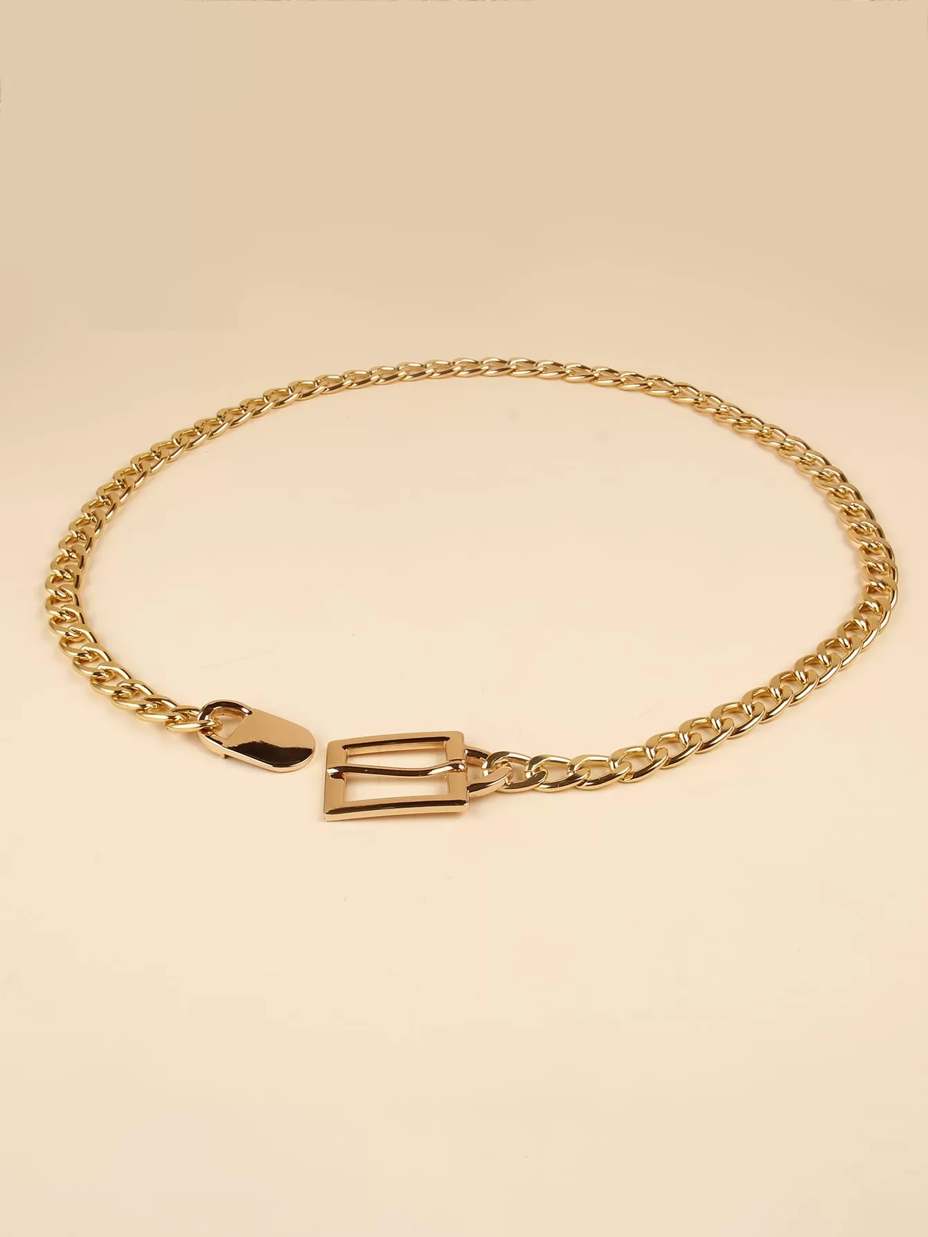 135CM Plus Size Square Buckle Chain Belt