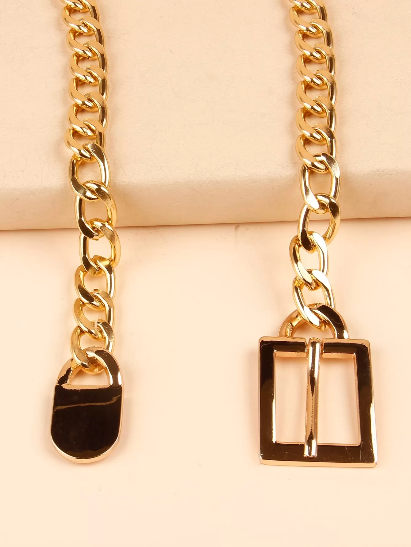 135CM Plus Size Square Buckle Chain Belt