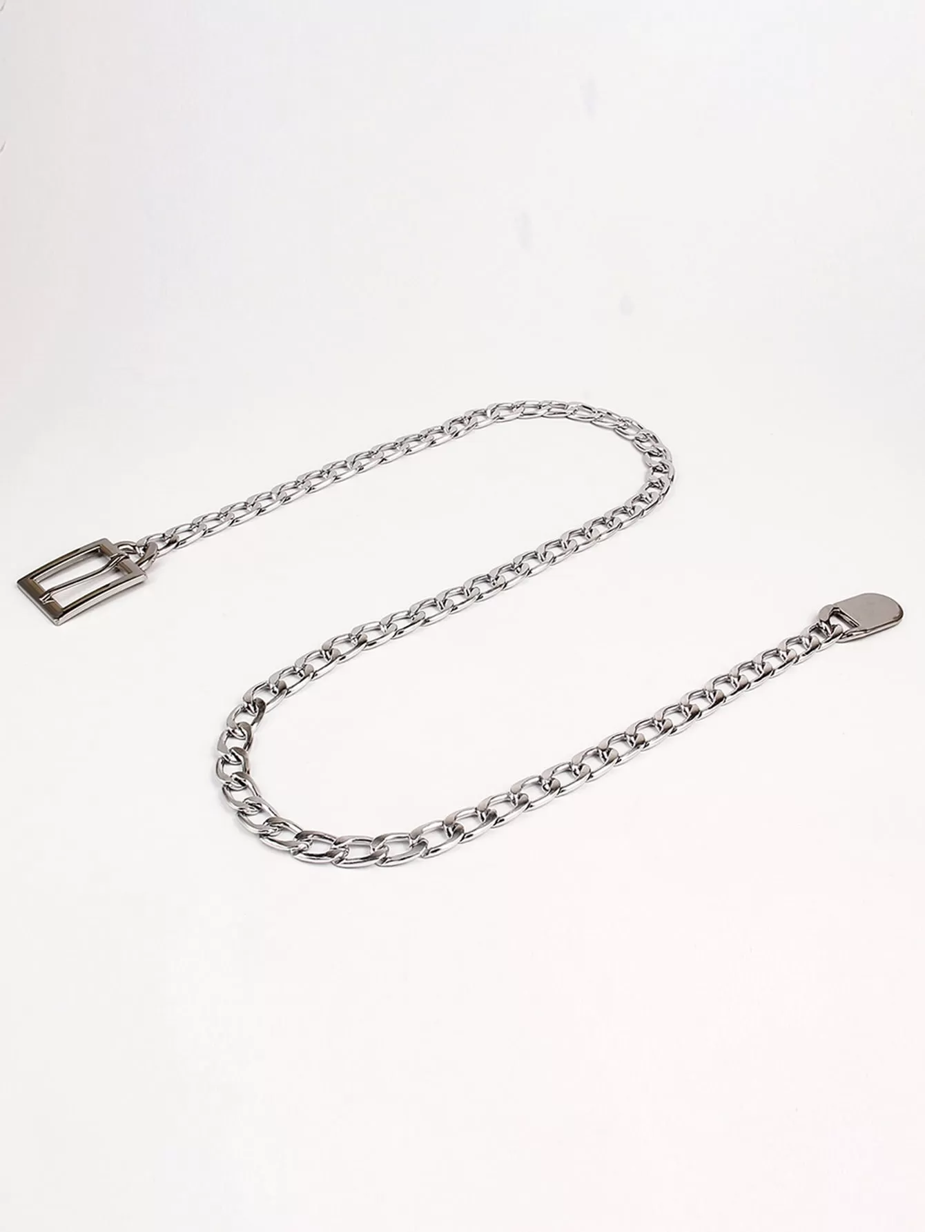 135CM Plus Size Square Buckle Chain Belt