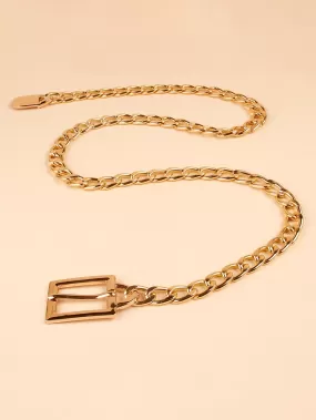 135CM Plus Size Square Buckle Chain Belt