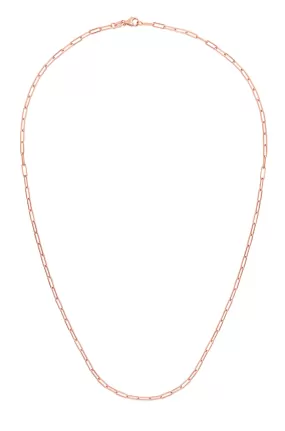 14K Gold 2.1mm Paperclip Chain