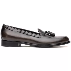 15-586-GRY FRANCO Italian Calfskin Tassel Loafer Grey