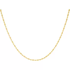 22K Yellow Gold 20in Oval Bead Chain (12 gms)