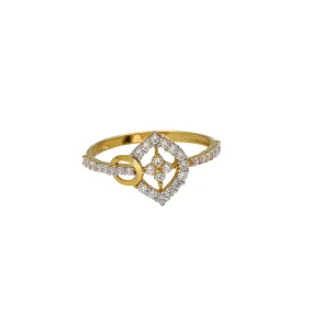 22K Yellow Gold & CZ Ring (1.8gm)