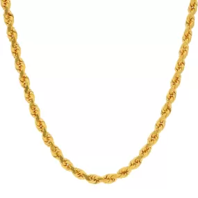 22K Yellow Gold Twisted Rope Chain, 35.0 Gms, 20 Inches