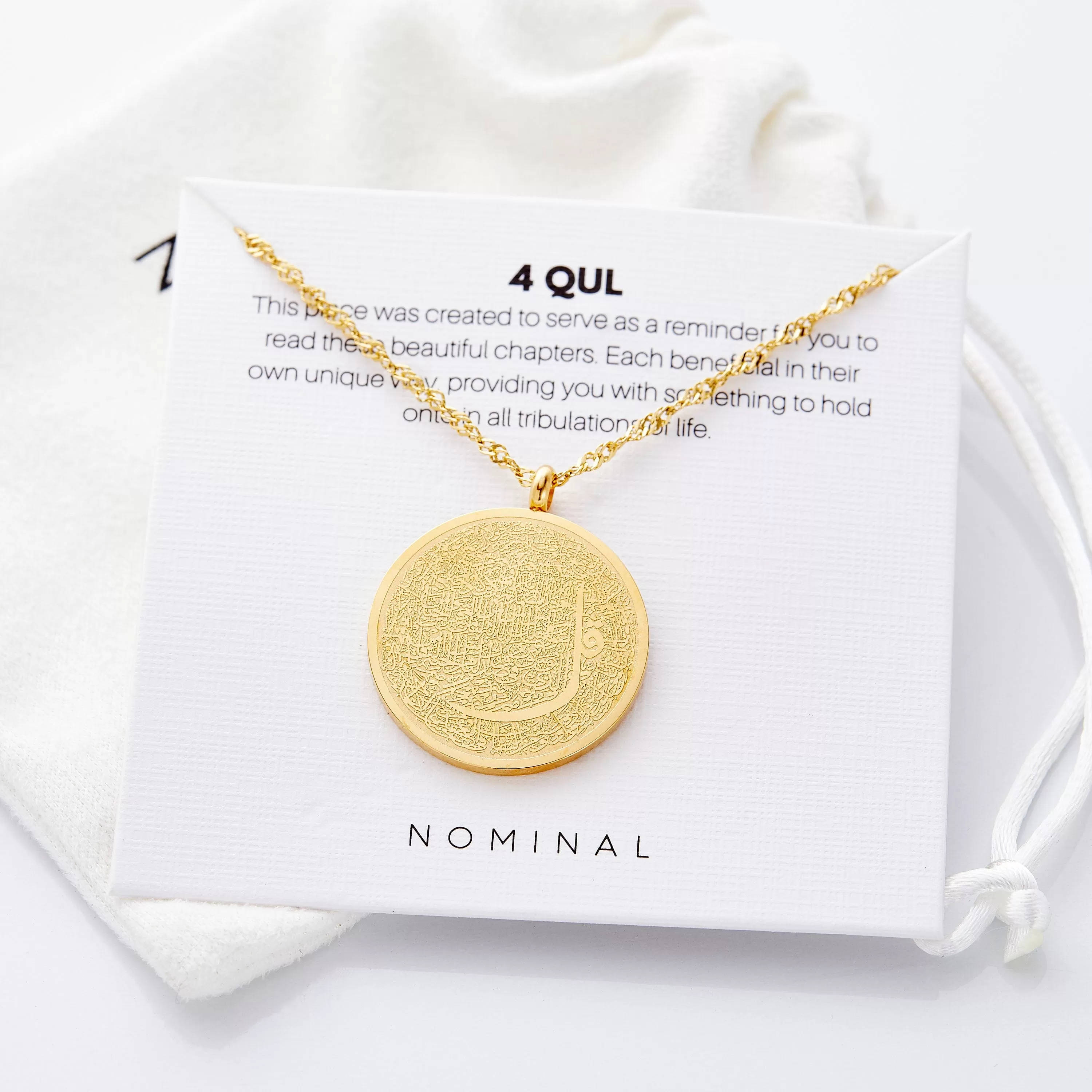 4 Qul Verse Token Necklace | Women