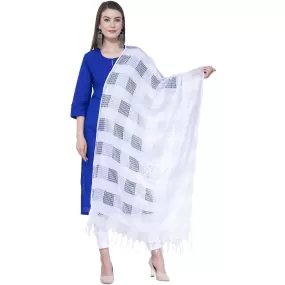 A R Silk Off white Color Window square Cotton Dupattas and Chunnis