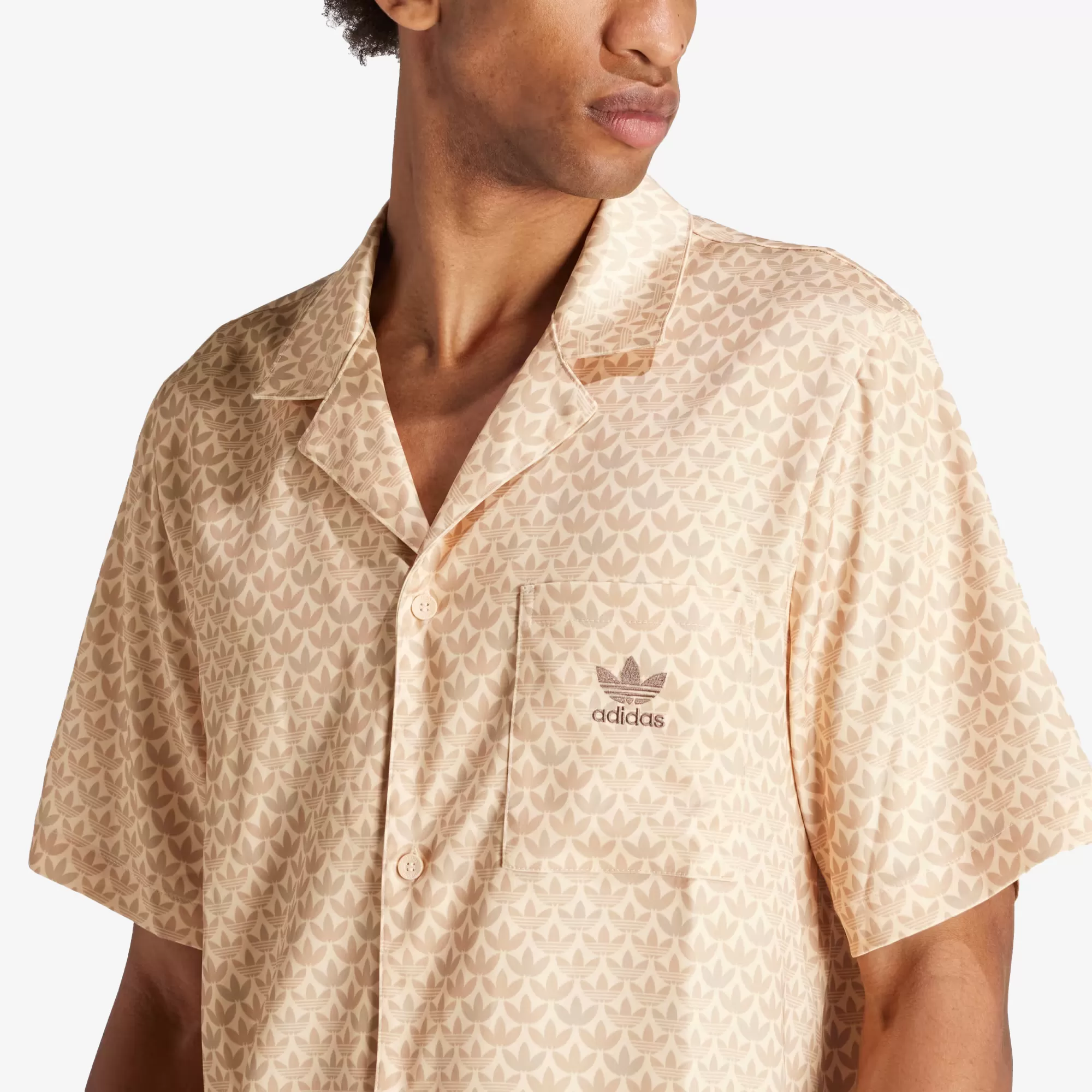 Adidas Originals | MONO SATIN SHIRT  { CRYSTAL SAND