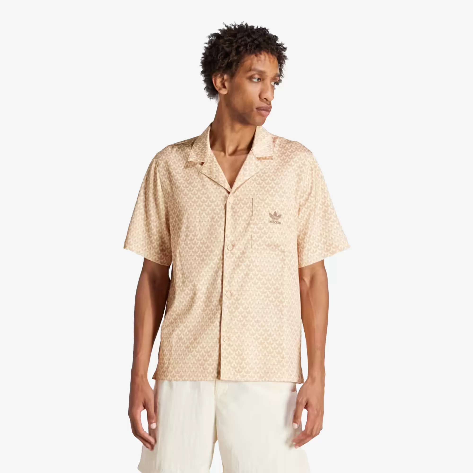 Adidas Originals | MONO SATIN SHIRT  { CRYSTAL SAND