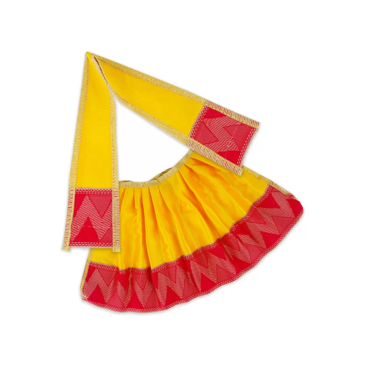 Amman Pavadai - 6 x 12 Inches | Satin Apoorva Mata Dress/ Devi Vastra/ Mata Poshak for Deity/ Assorted Colour