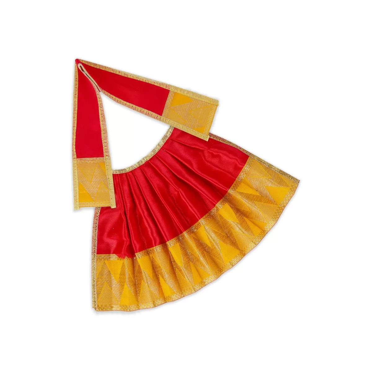 Amman Pavadai - 6 x 12 Inches | Satin Apoorva Mata Dress/ Devi Vastra/ Mata Poshak for Deity/ Assorted Colour