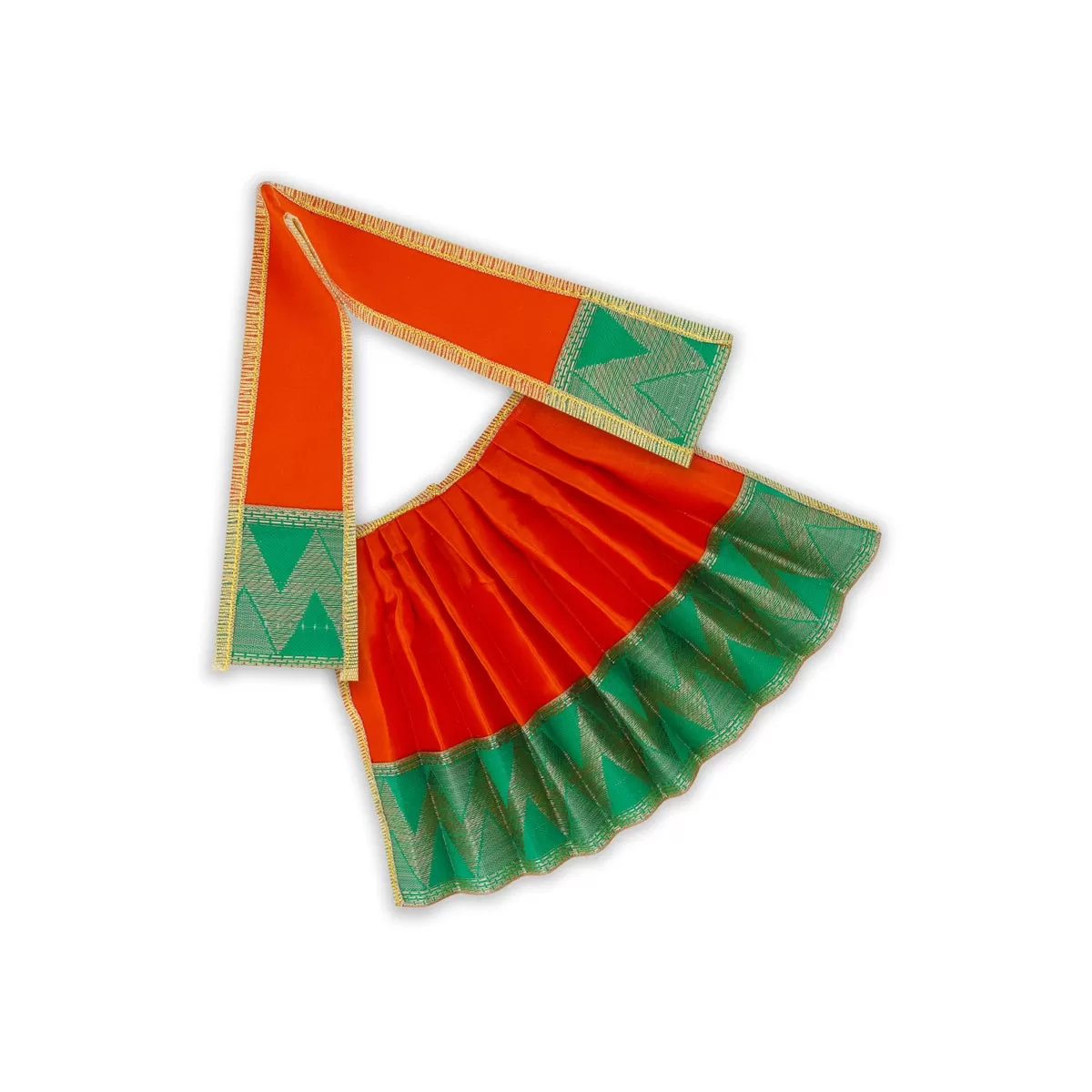 Amman Pavadai - 6 x 12 Inches | Satin Apoorva Mata Dress/ Devi Vastra/ Mata Poshak for Deity/ Assorted Colour