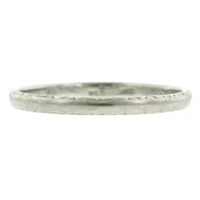 Art Deco White Gold Band Ring, Size 7