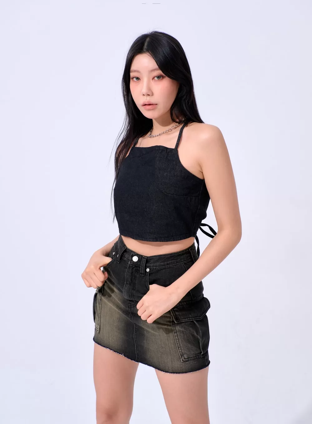 Back Tie Cropped Top IA324