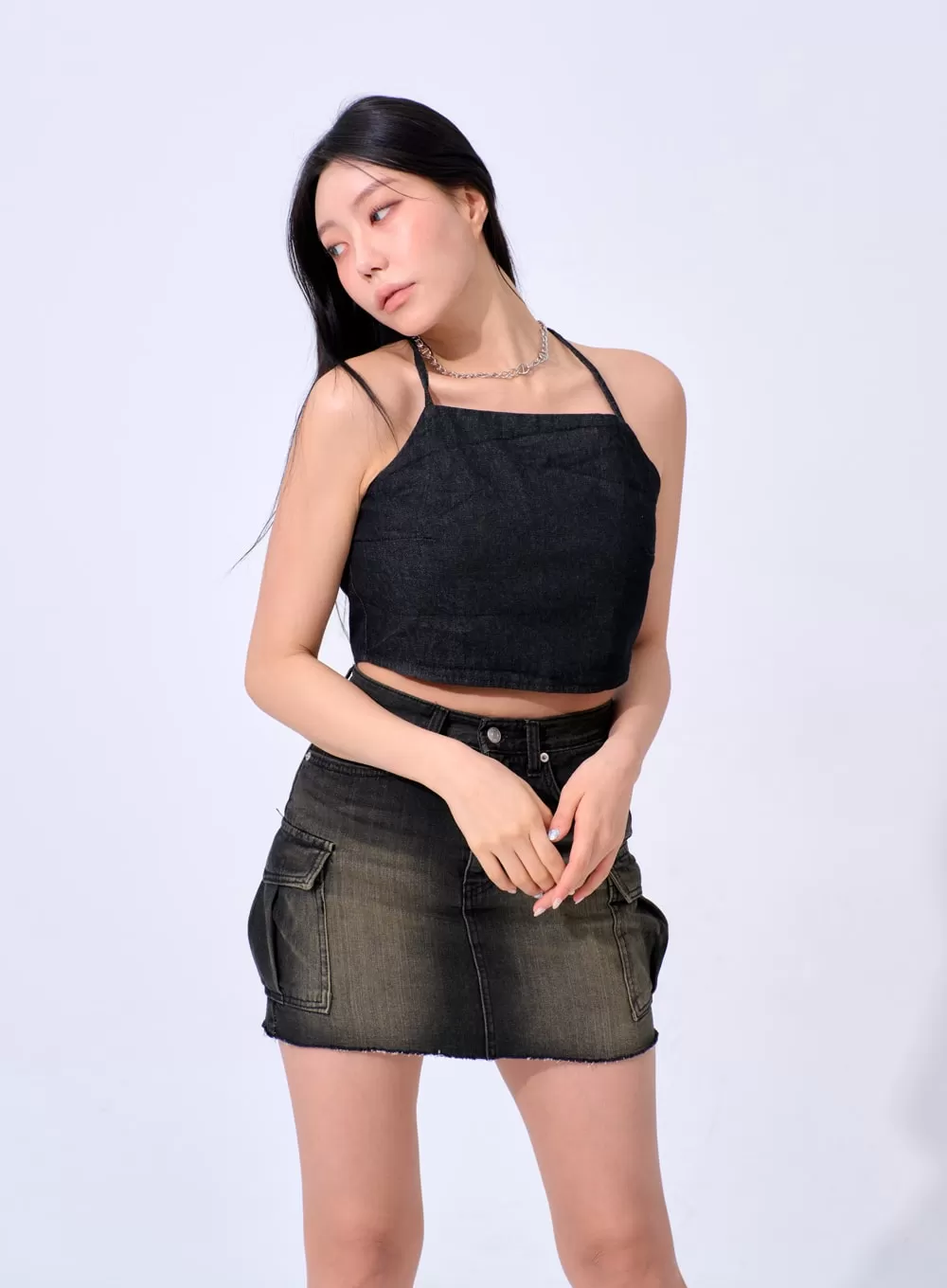 Back Tie Cropped Top IA324