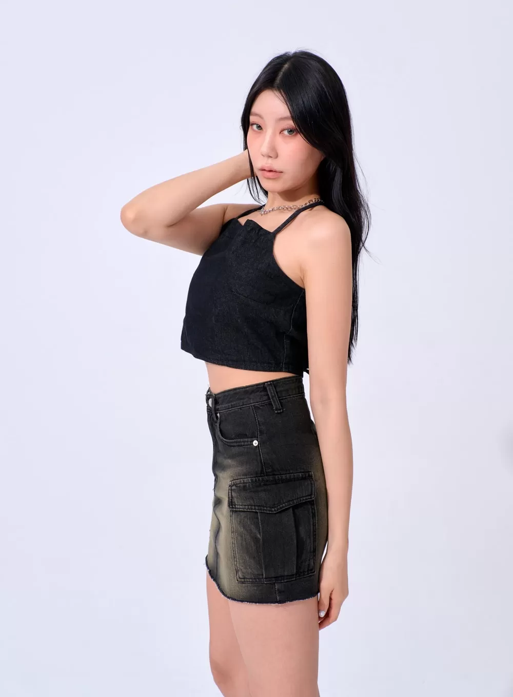 Back Tie Cropped Top IA324