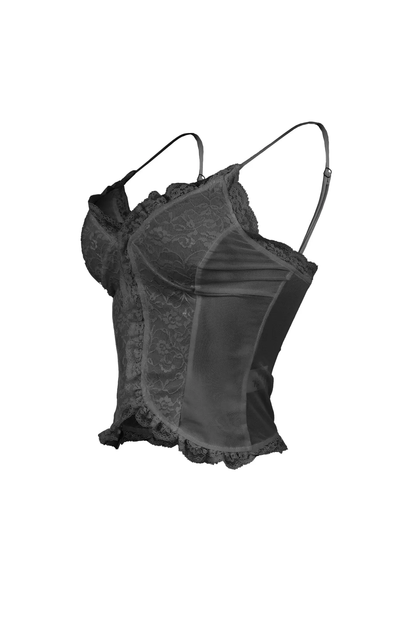 Balia Mesh Lace Contrast Cami Top