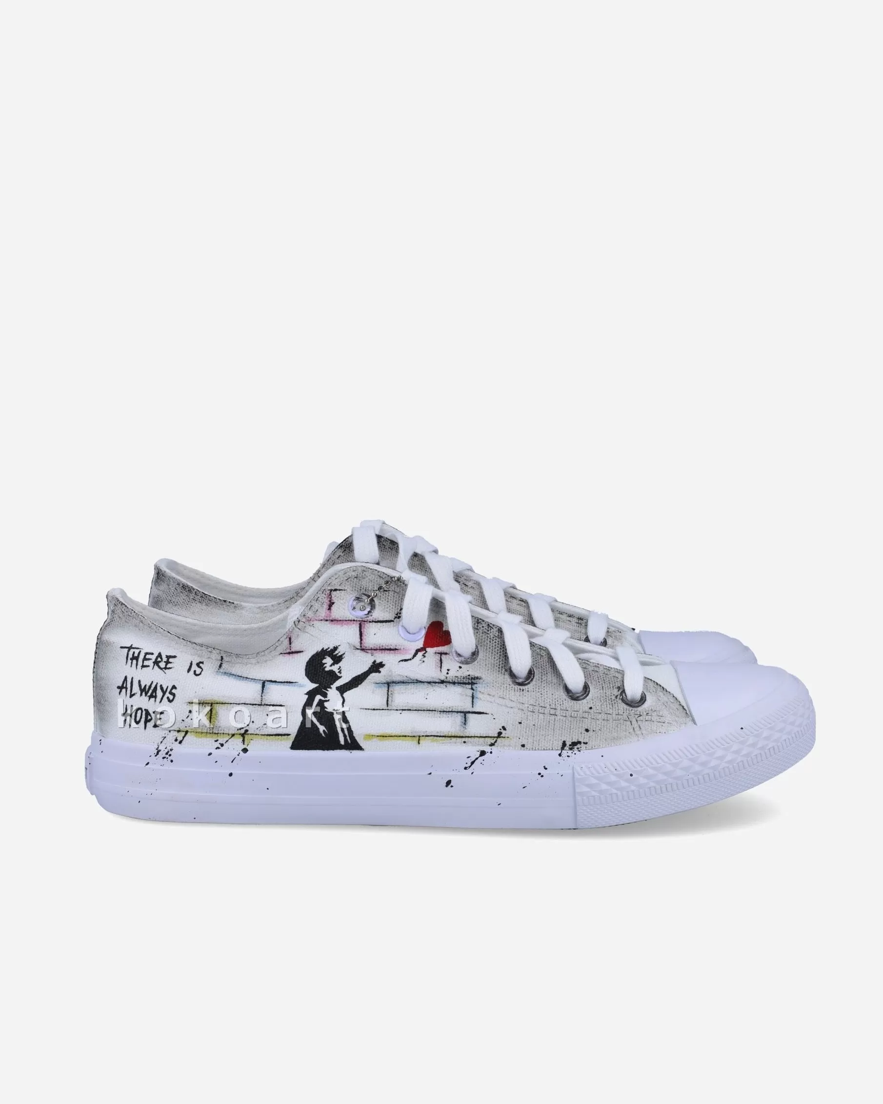 Banksy Hand Painted Shoes