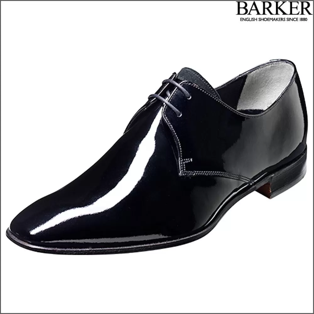 Barker Goldington Black Patent/Suede Derby Size 9.5 Only*