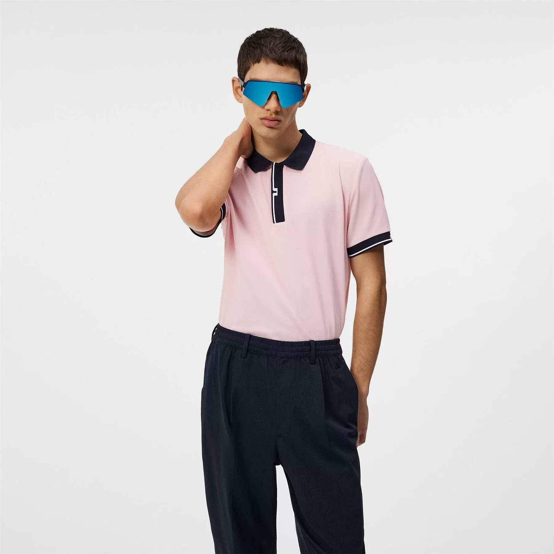 Bay Slim Fit Sport Pique Polo Powder Pink - SS24