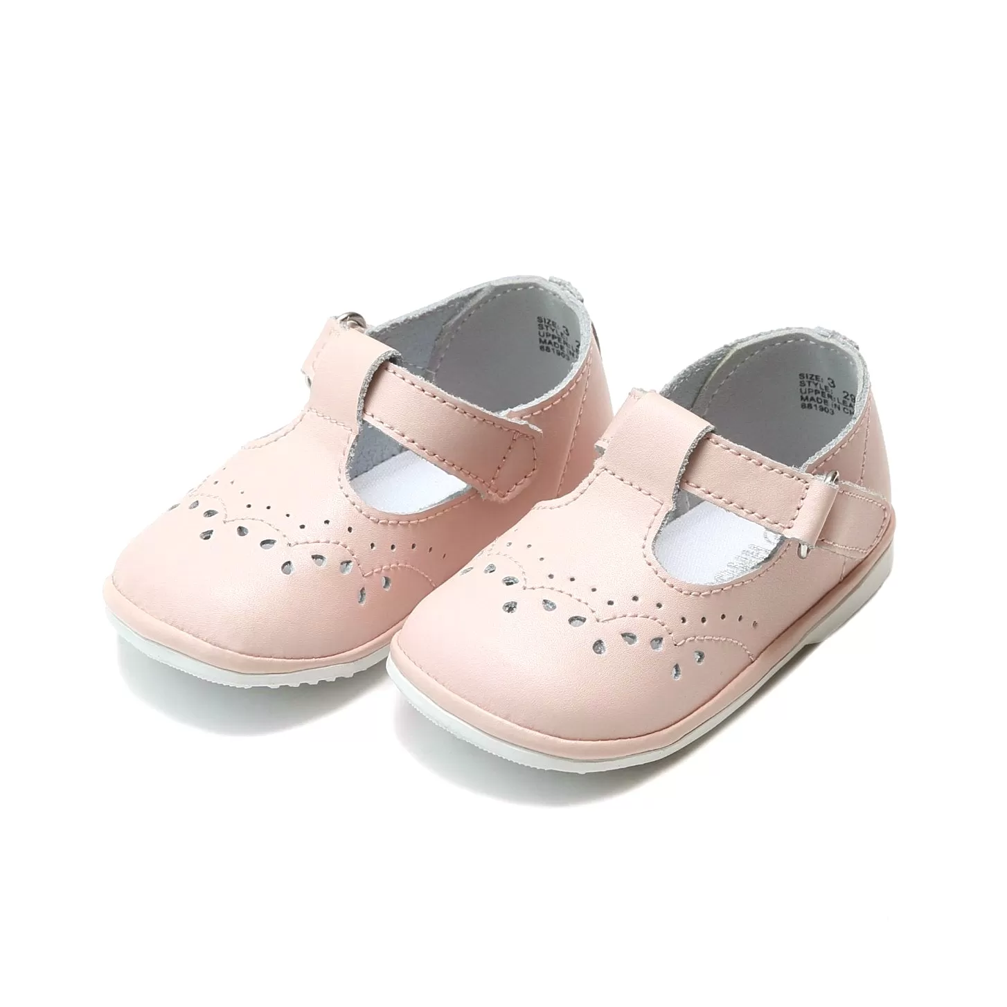 Birdie Pink Leather T-Strap Mary Jane (Baby)