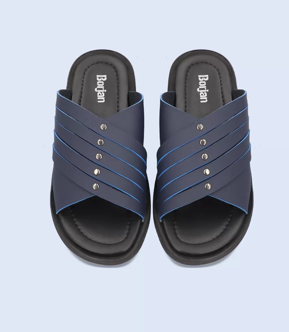 BM4675-BLUE-Men Slipper