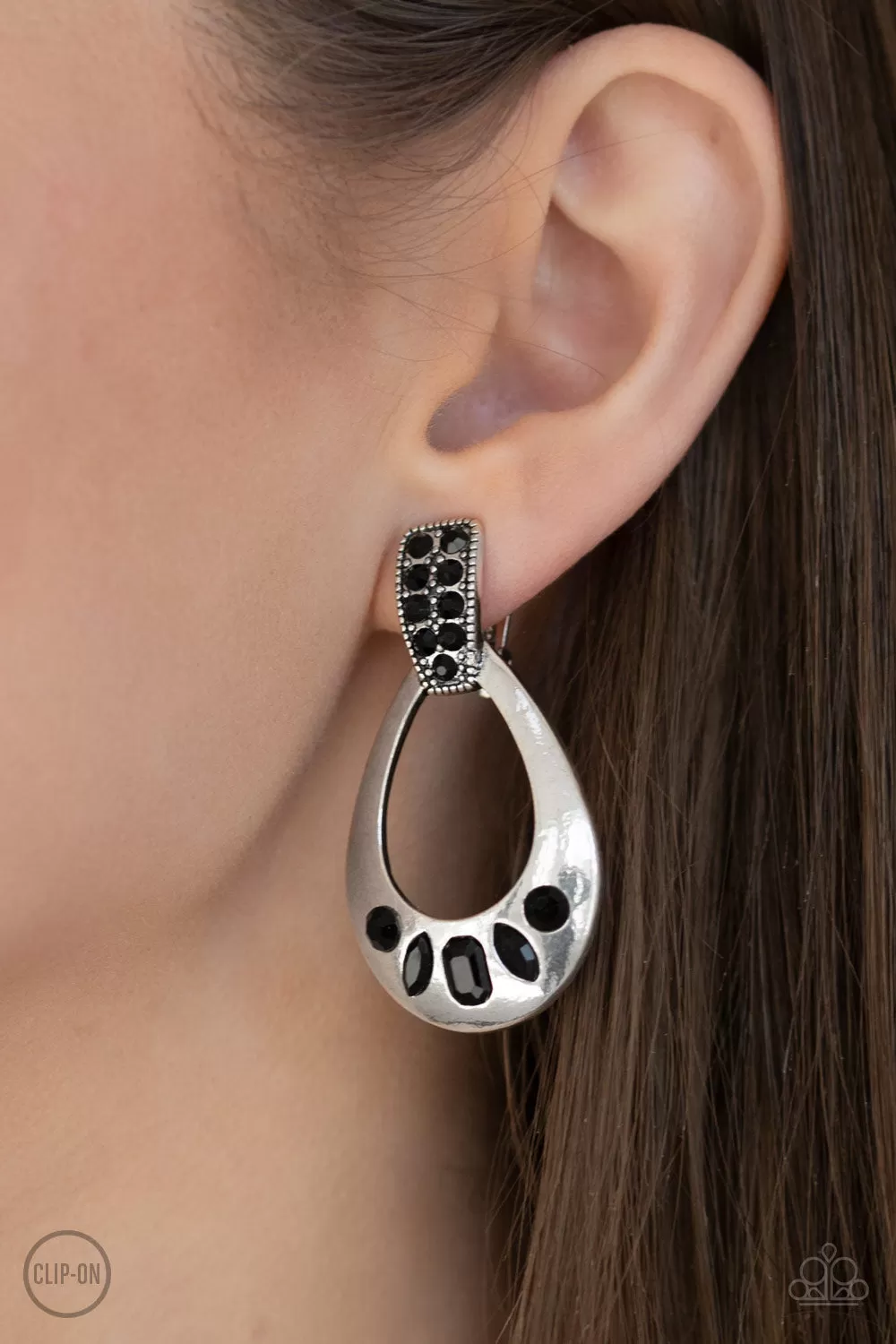 Broker Babe - Black Paparazzi Earring