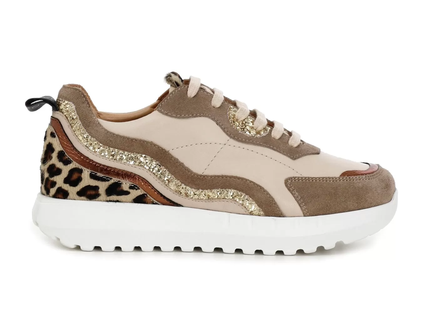 CafèNoir sneakers animalier pelle e suede