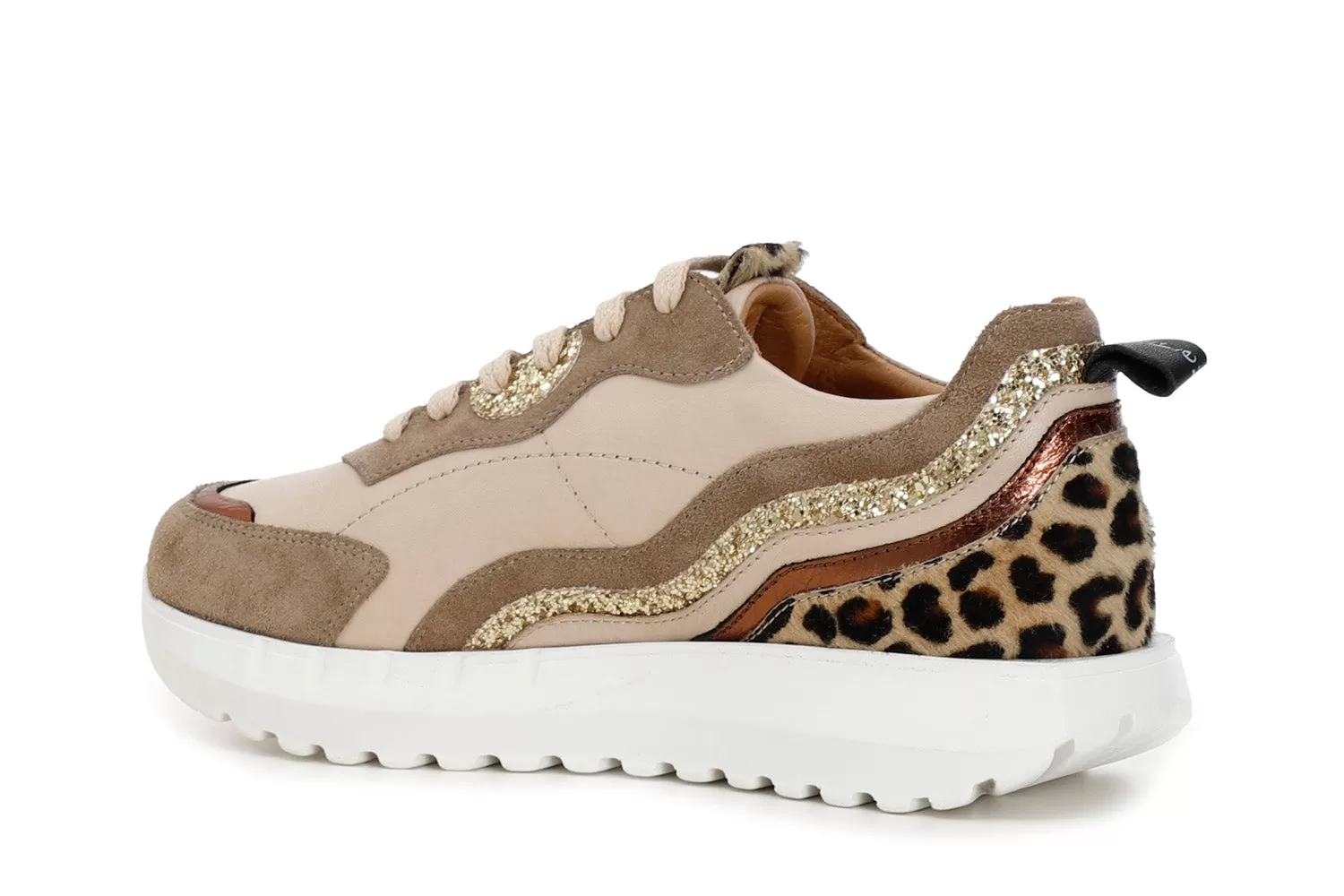 CafèNoir sneakers animalier pelle e suede