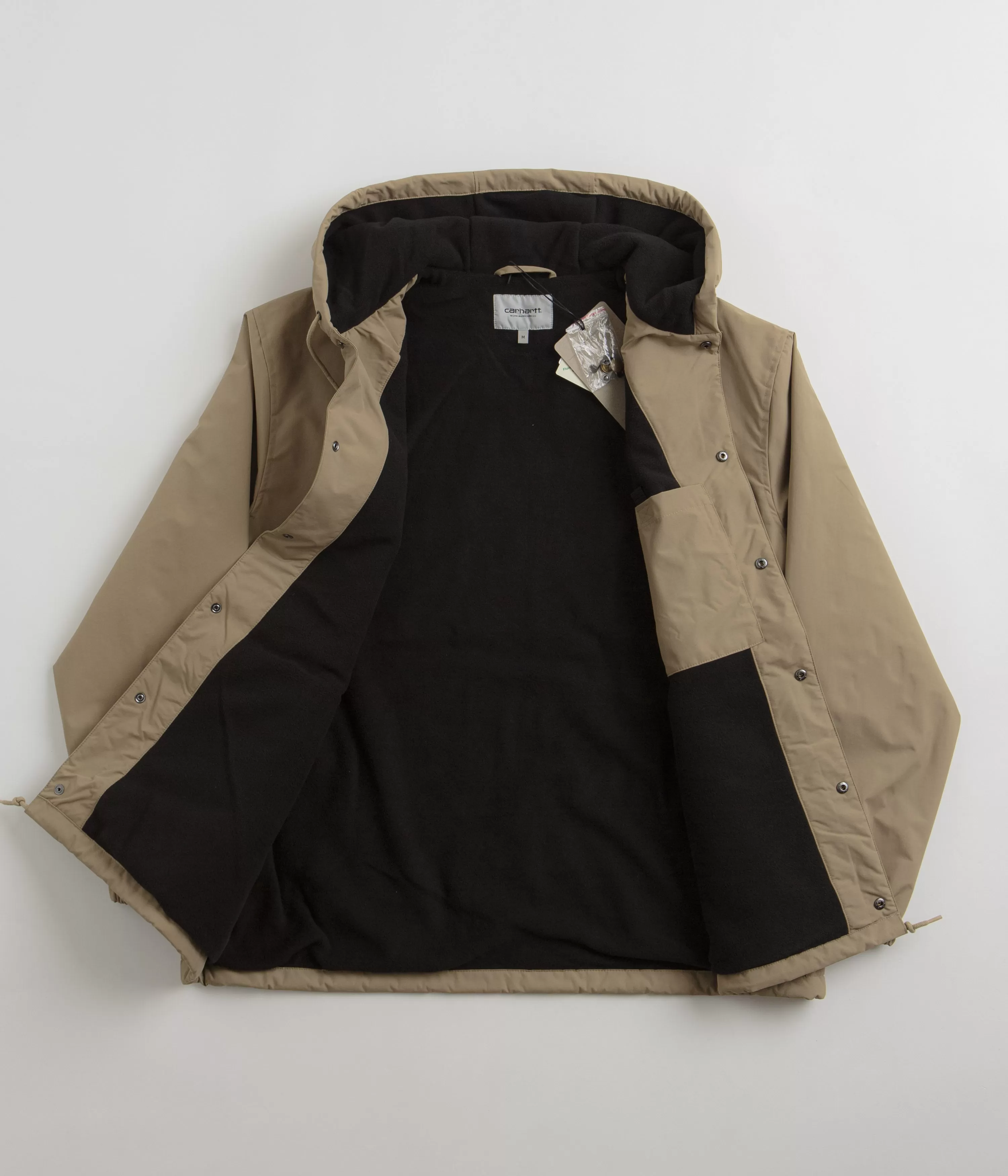 Carhartt Hooded Coach Jacket - Leather / Black