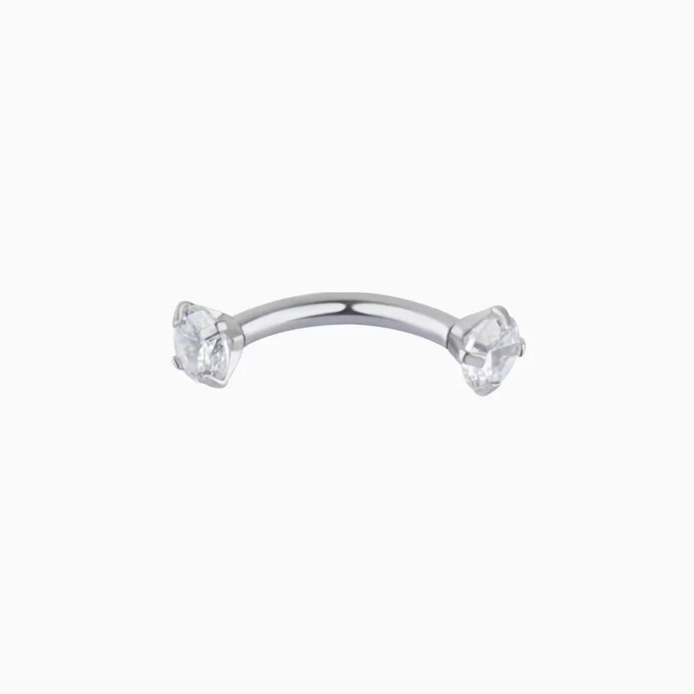 Charm Gem Curved Barbell