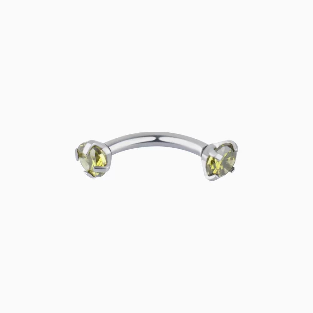 Charm Gem Curved Barbell