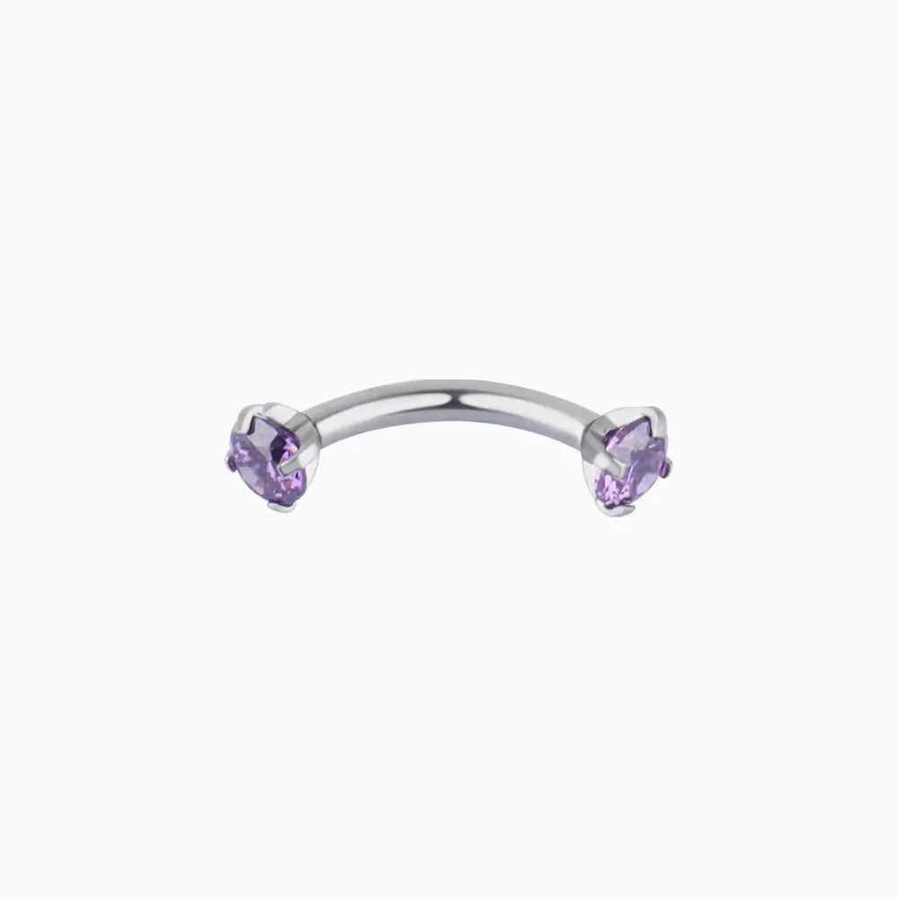 Charm Gem Curved Barbell