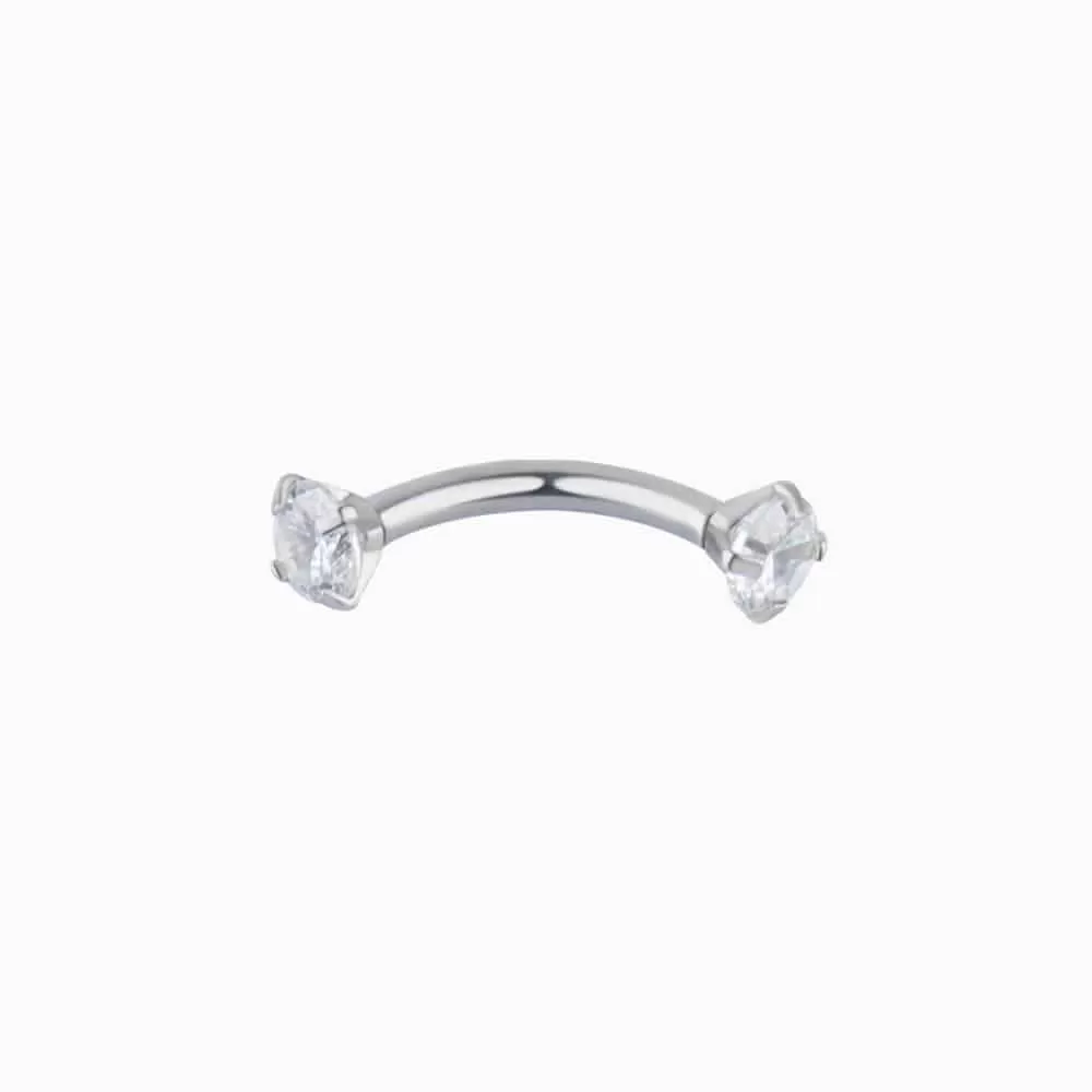 Charm Gem Curved Barbell