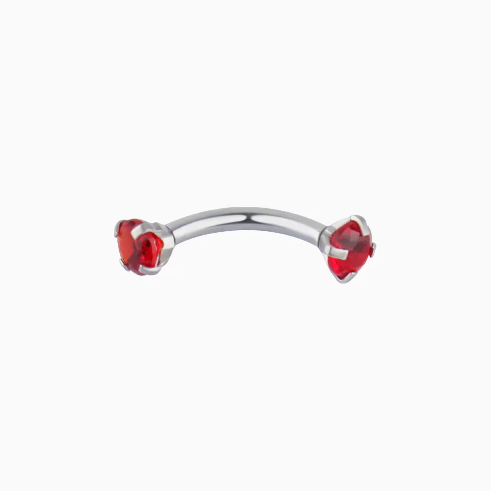 Charm Gem Curved Barbell