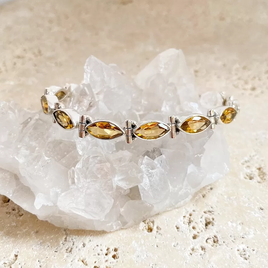 Citrine Marquise Bracelet - Anais