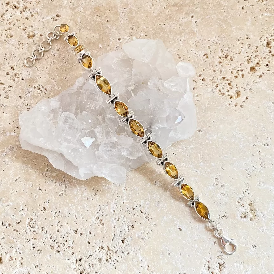 Citrine Marquise Bracelet - Anais