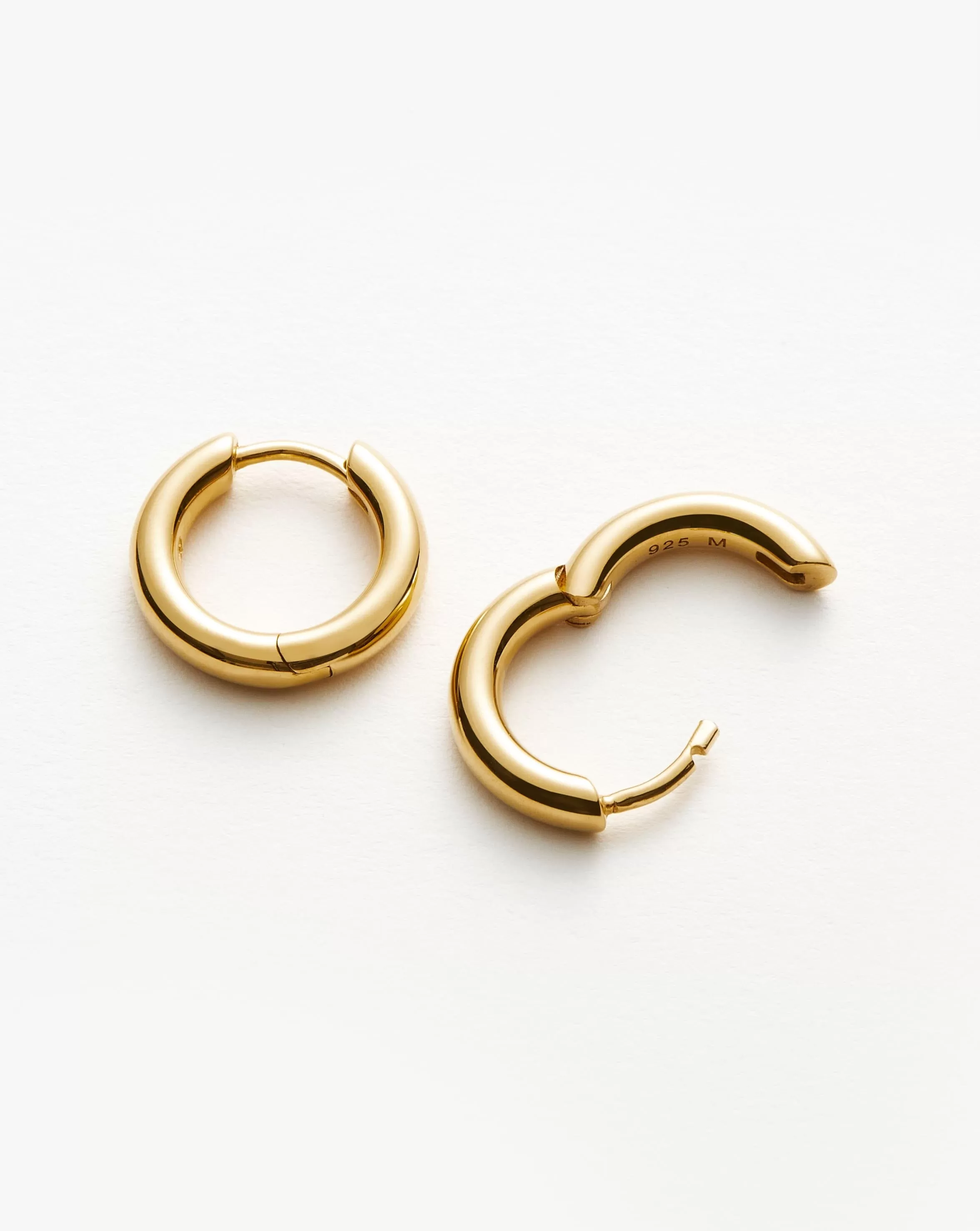 Classic Tunnel Mini Hoop Earrings | 18ct Gold Plated