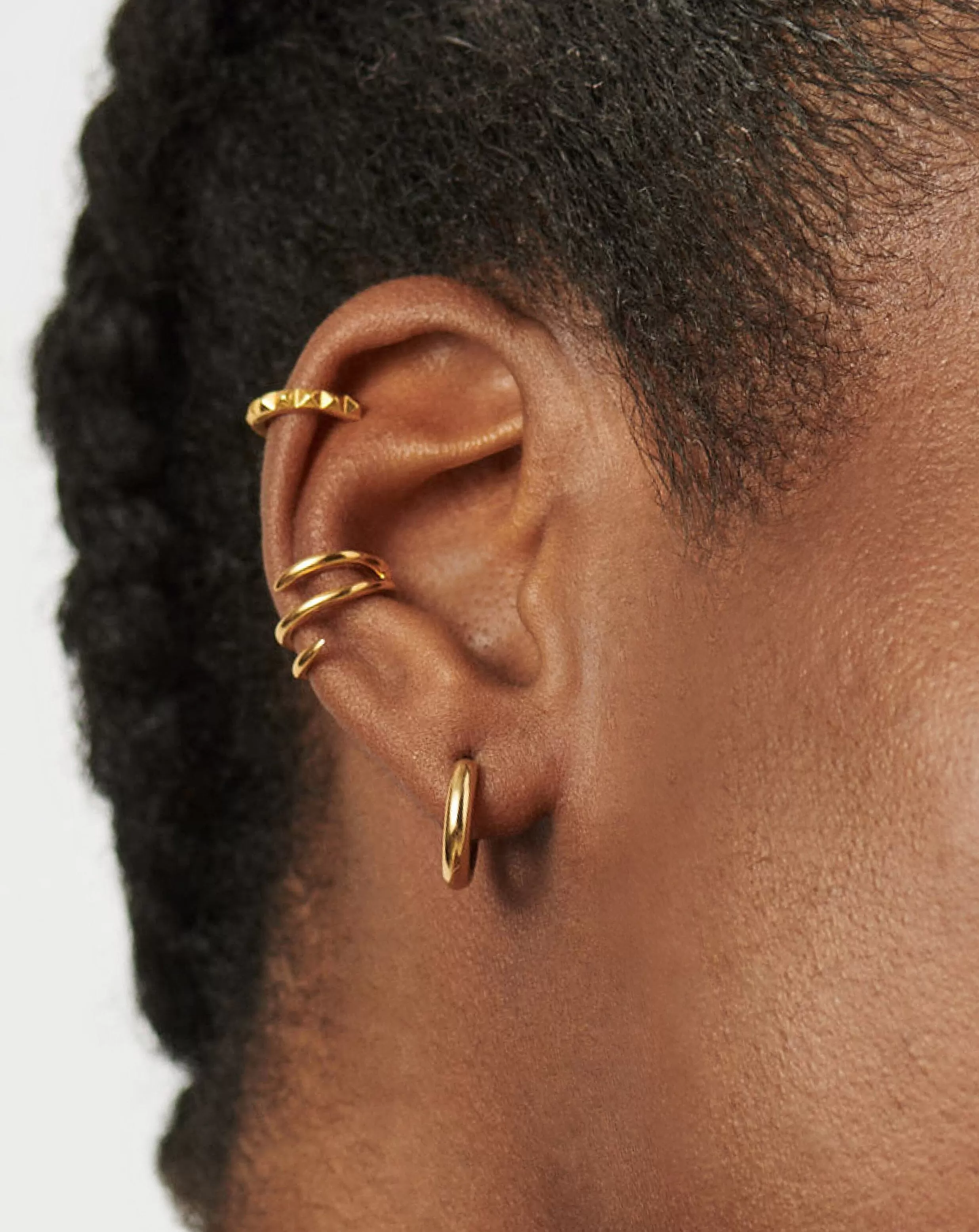 Classic Tunnel Mini Hoop Earrings | 18ct Gold Plated