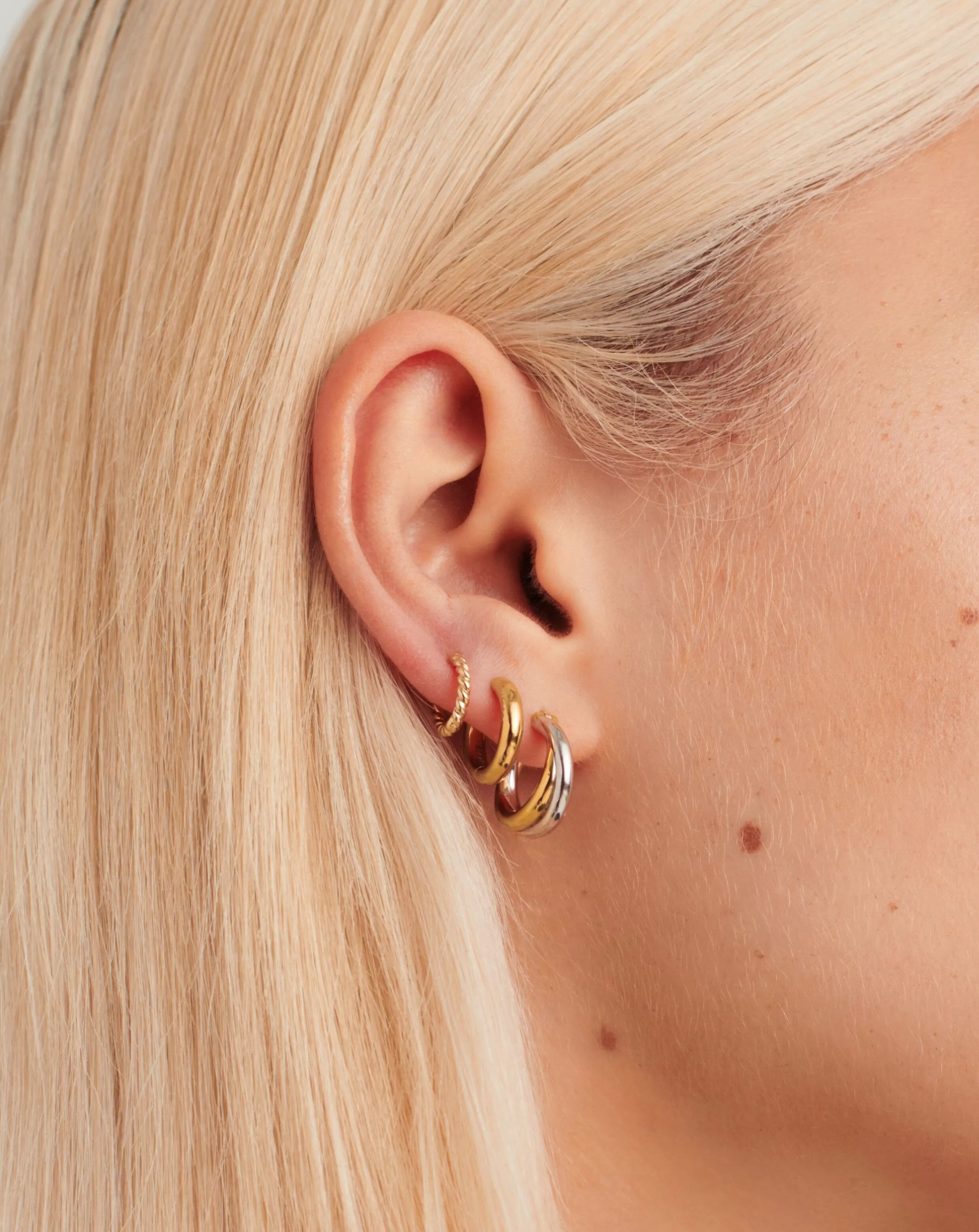 Classic Tunnel Mini Hoop Earrings | 18ct Gold Plated