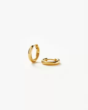 Classic Tunnel Mini Hoop Earrings | 18ct Gold Plated