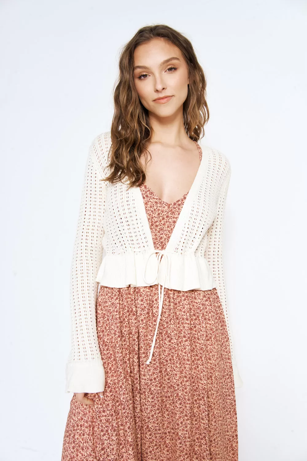 Crochet Cardigan w/ Ruffles