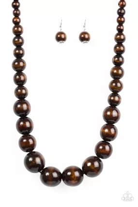 Effortlessly Everglades Brown-Necklace