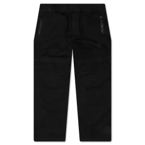 Elasticated Wait Zip Off Denim Pants - Black