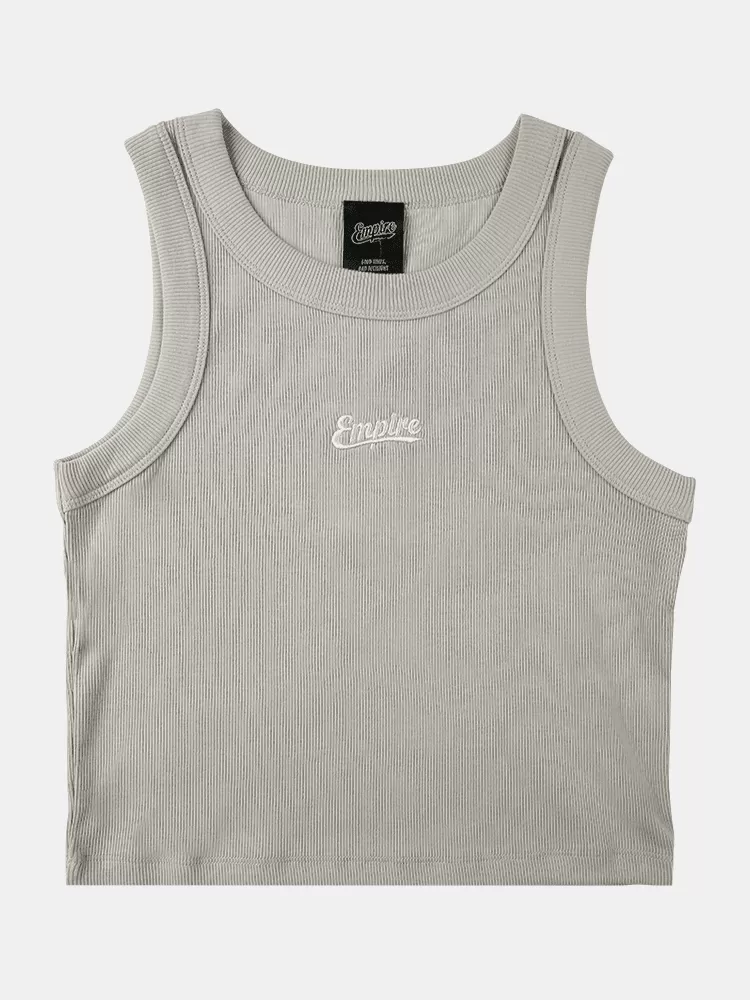 Empire Organic Rib Singlet - Grey