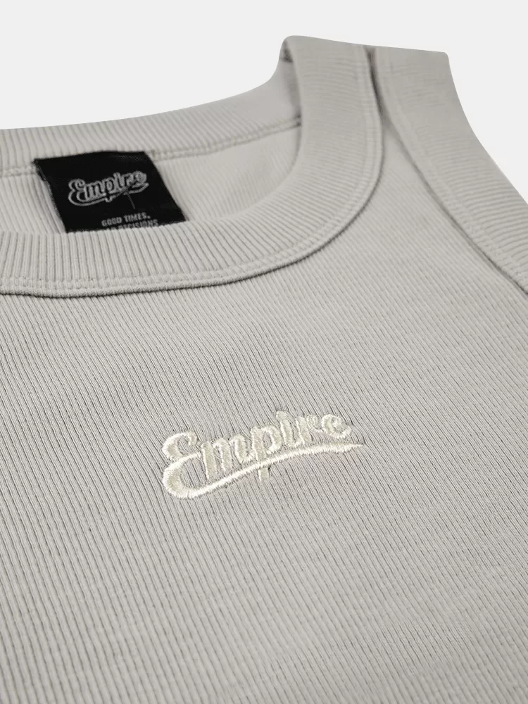 Empire Organic Rib Singlet - Grey