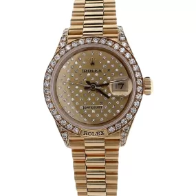 Estate Ladies Rolex Datejust Pleiade in 18k Yellow Gold