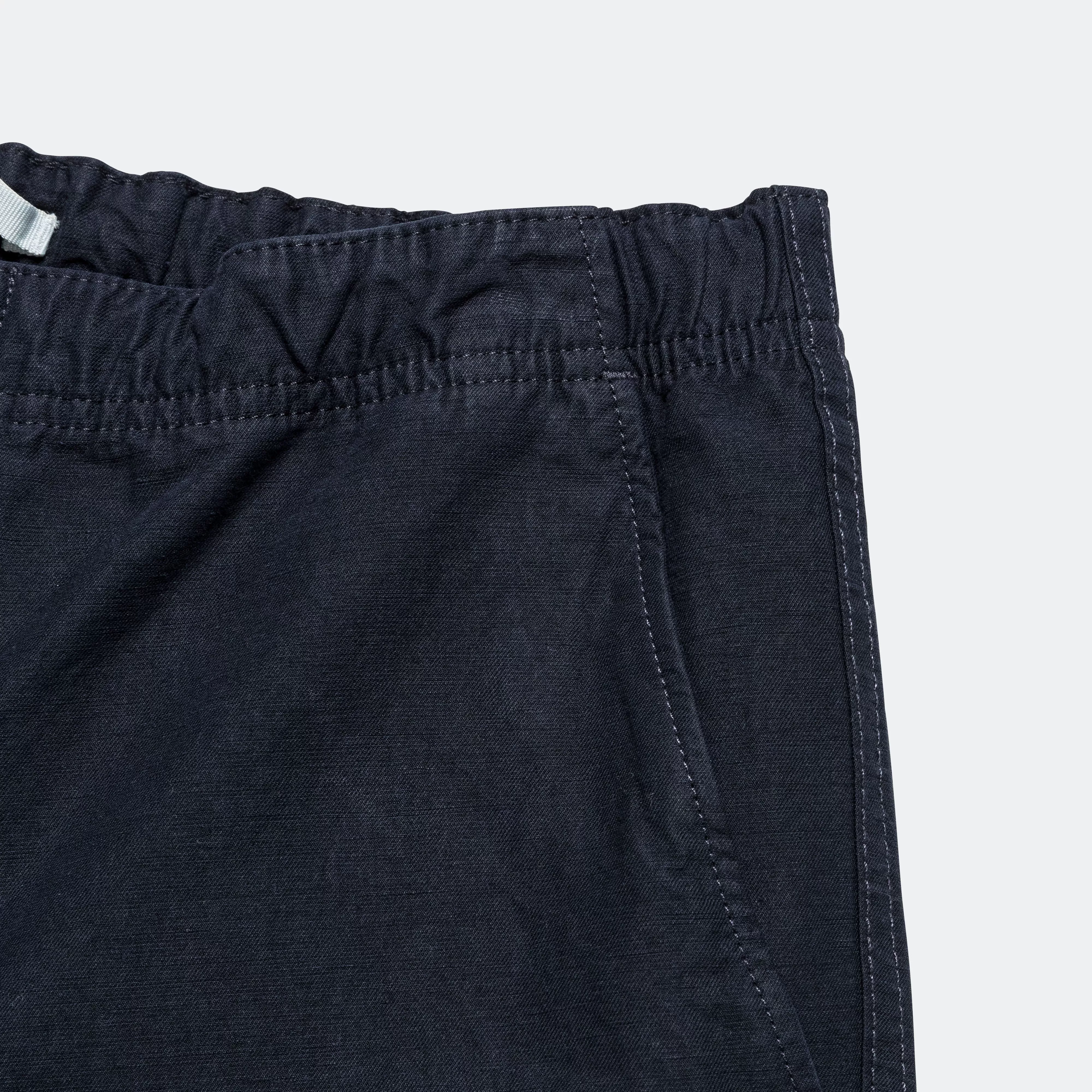 Ezra Relaxed Cotton Linen Short - Dark Navy