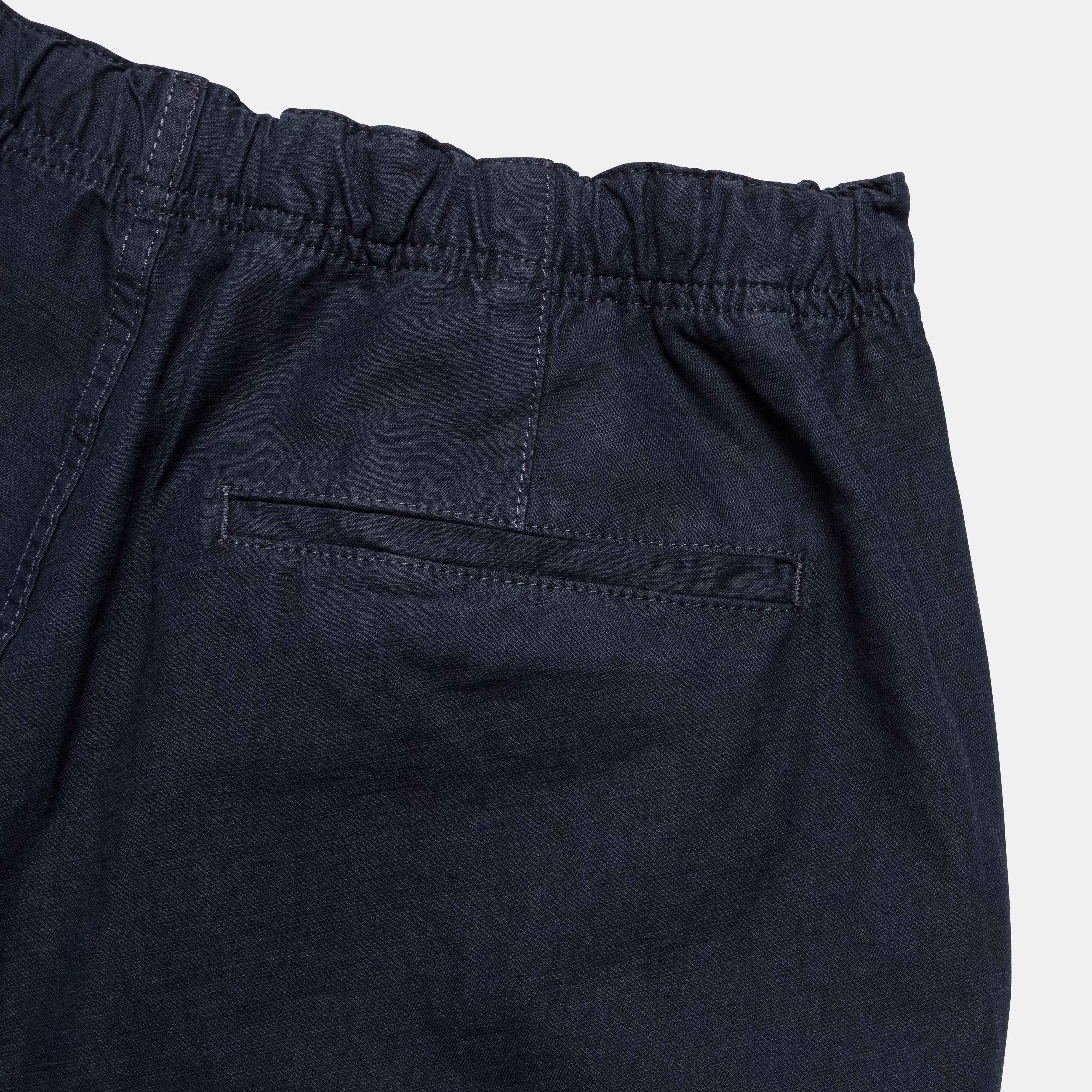 Ezra Relaxed Cotton Linen Short - Dark Navy